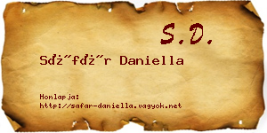 Sáfár Daniella névjegykártya